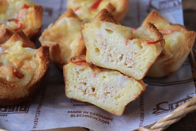 食パンとカニ缶で簡単カニキッシュ 断面