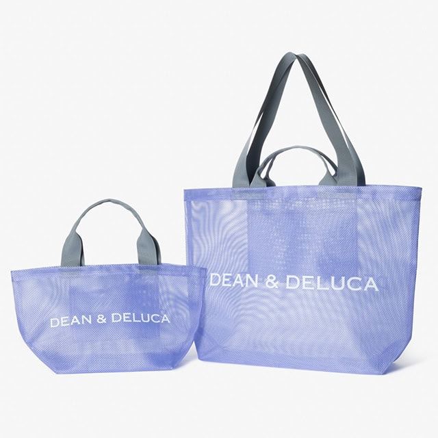 DEAN & DELUCA2025年夏限定のメッシュトートバッグは、ライラックカラー。店頭販売：DEAN & DELUCAのマーケット＆カフェ店舗、オンライン：公式オンラインストア、楽天公式ストア