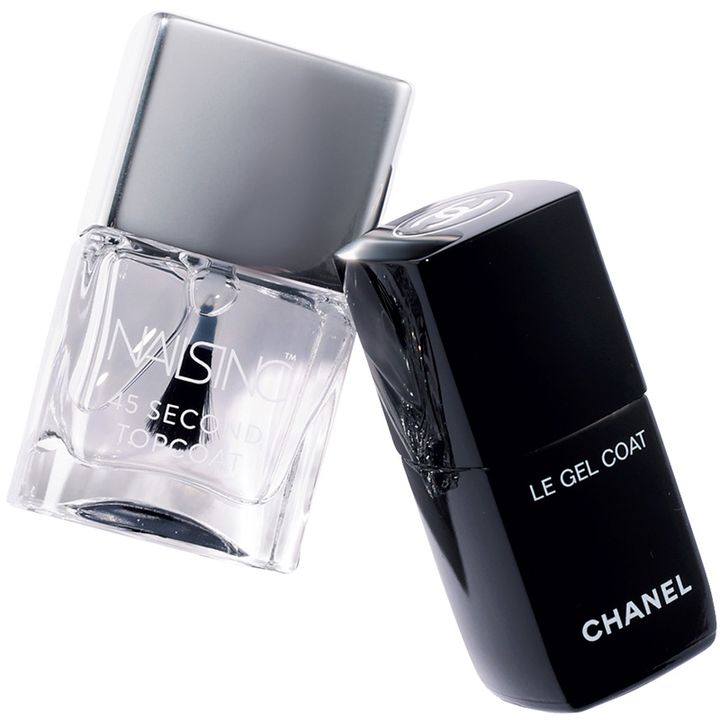 ネイルズ インク 45 セカンド クリア トップコートとシャネル ル ジェル コート N