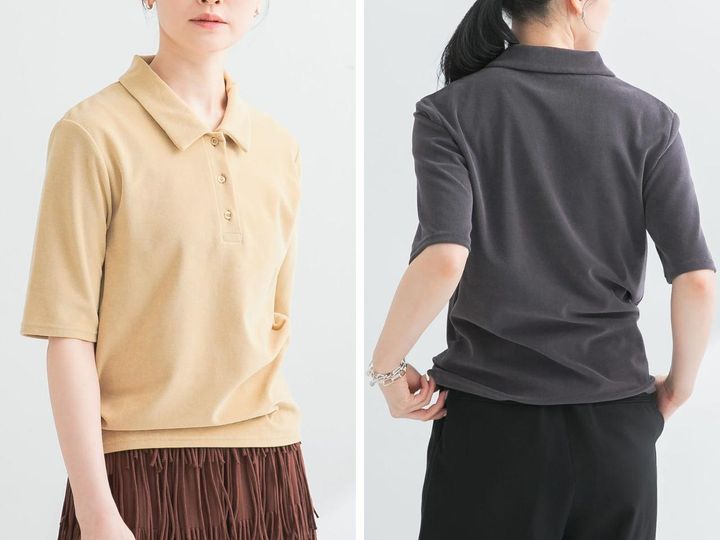 画像: 「パイルポロ衿カットソー」各￥12,100 出典：アーバンリサーチ