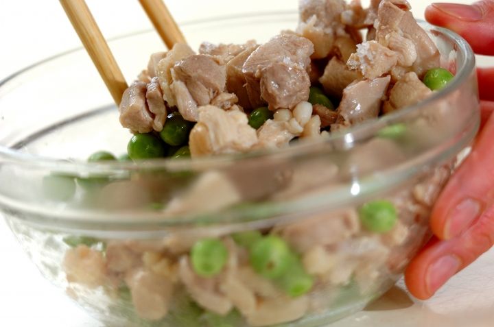 鶏とグリンピースの混ぜご飯の作り方1