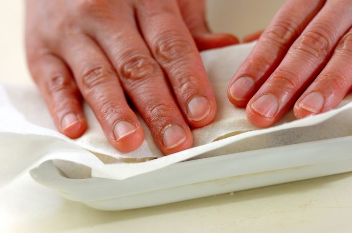 カリふわじゅわ！ 基本の揚げ出し豆腐の下準備1