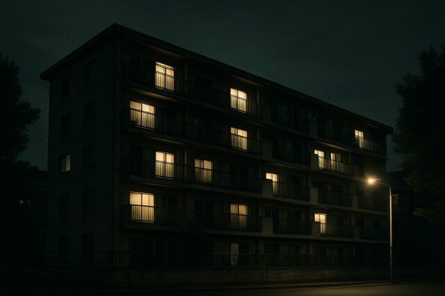 古いマンション 薄暗い