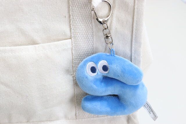 ダイソー マスコットキーホルダー（アルファベット、M、S） 使用例