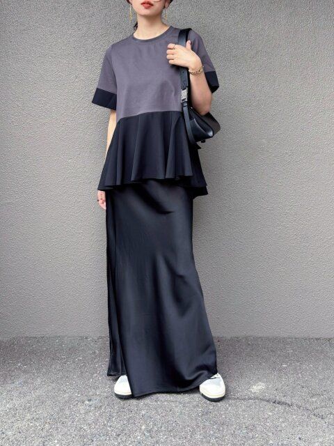 黒スカートコーデ1