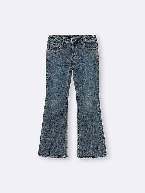 GU スリムフレアジーンズ(丈標準74.0～78.0cm) BLUE