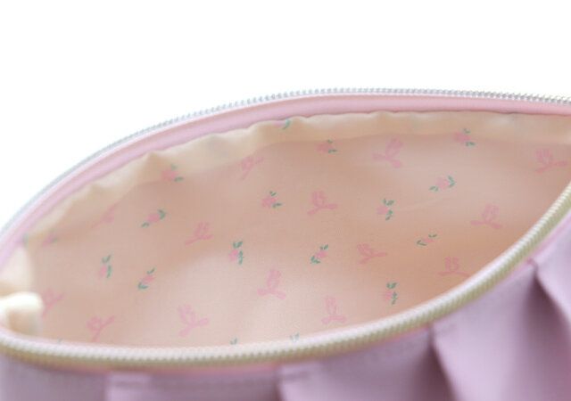スナイデル ビューティピンクフリルポーチ内側総柄