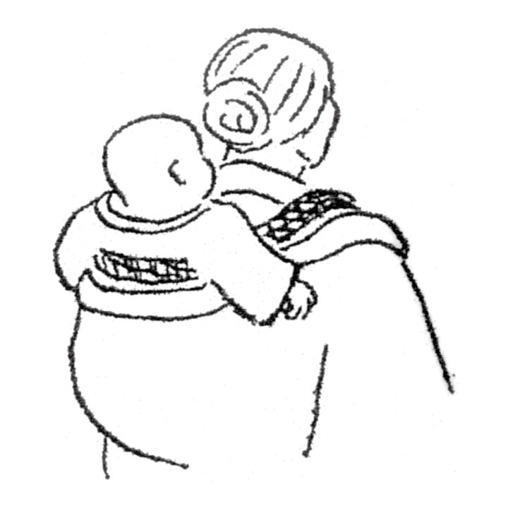 BACK PACK FRAMES 子供をおぶるイラスト