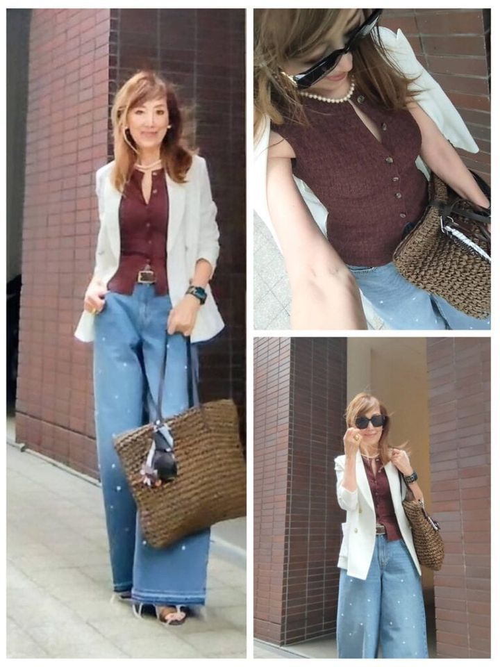 ベスト／H&M、ジャケット／ALLUREVILLE