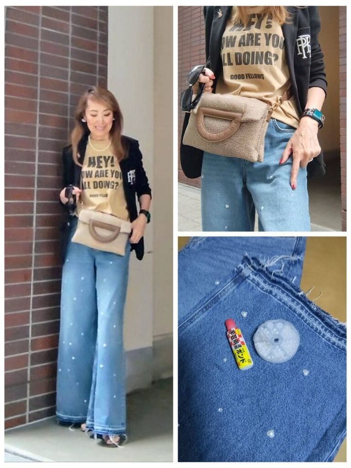 Tシャツ／GOODFELLOWS、ジャケット／POLO RALPH LAUREN、バッグ／BORBONESE