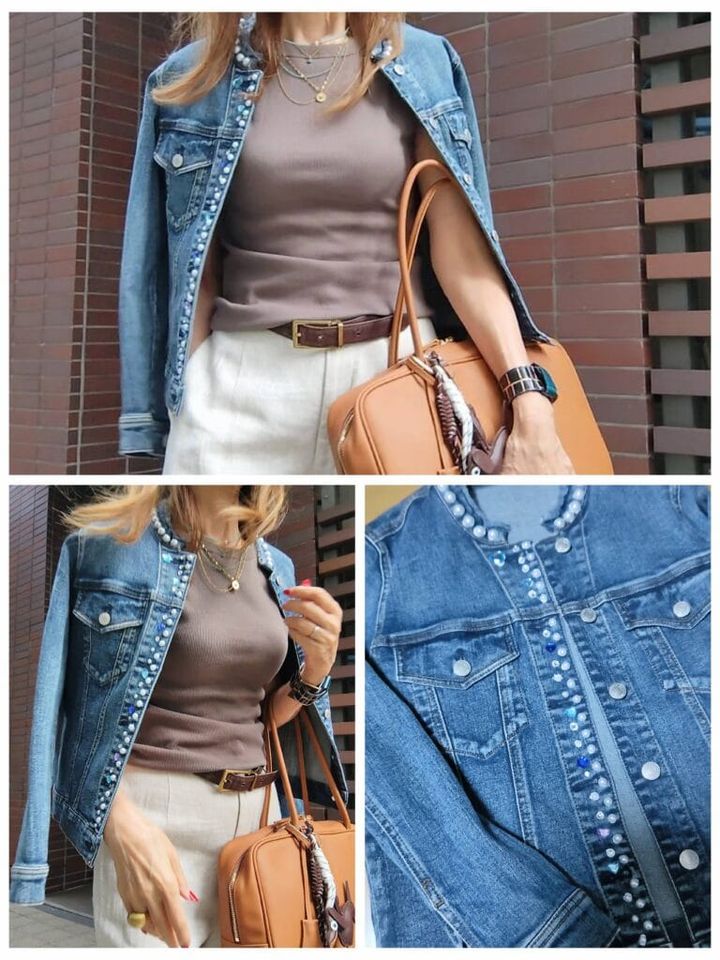 デニムジャケットにリメイク