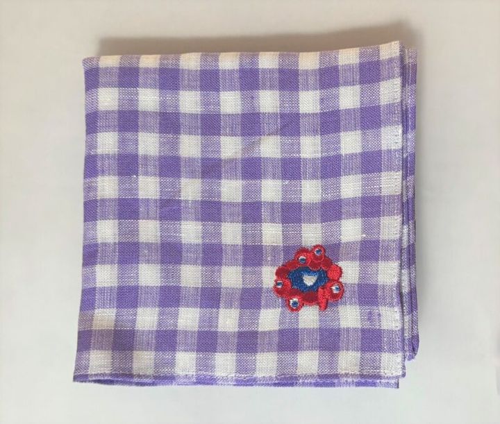 ミャクミャク刺しゅう入り、中川政七商店のハンカチ