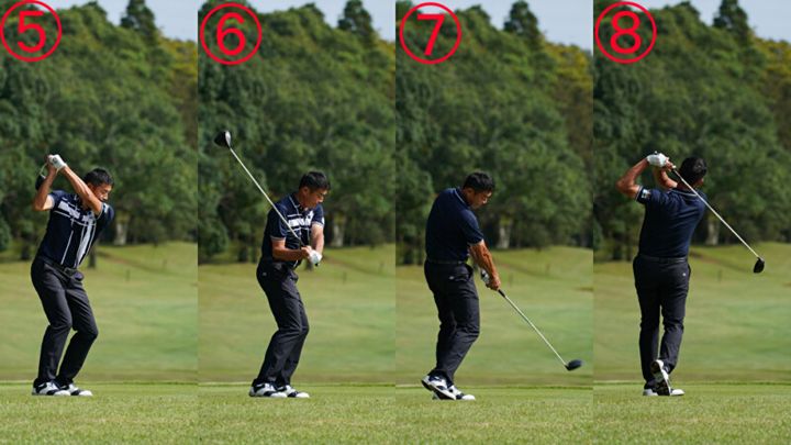 飛距離をアップさせるには？大きなタメと右足の蹴りで飛ばす！