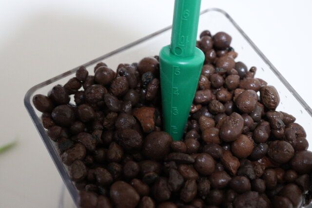 ダイソーのミニガーデンセットの種まきピックは目盛りが付いている