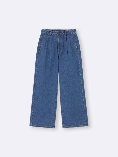 2025gu夏レディースデニムタックトラウザー