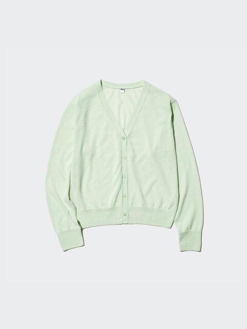 2025ユニクロ夏ライトVネックカーディガン
