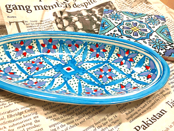 購入品お皿とタイル