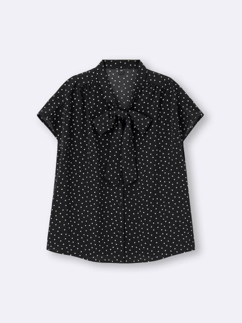 GUのボウタイブラウス