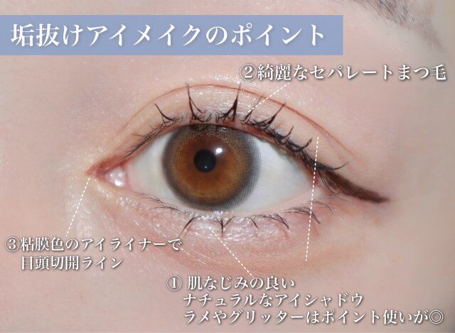 垢抜けアイメイクのポイント 解説