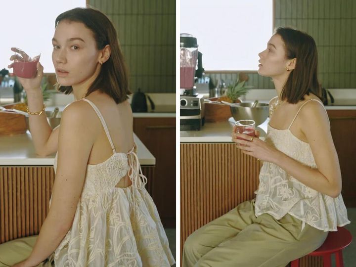 画像: 「コード刺繍チュールキャミソールトップス」￥12,650 出典：ファーストハンド