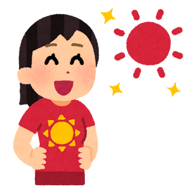 晴れ女のイラスト