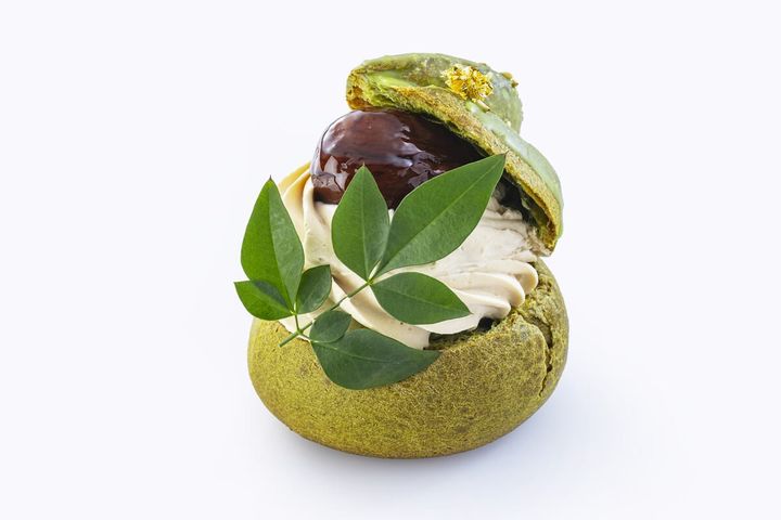 和三盆と京都宇治抹茶シュー