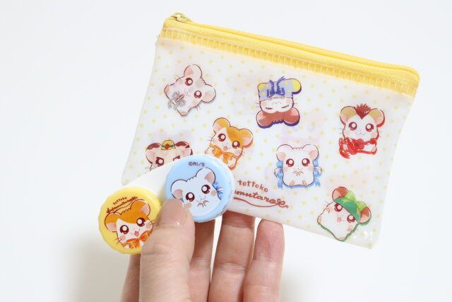 ダイソー コンタクトケース HM リボン フラットポーチ HM リボン