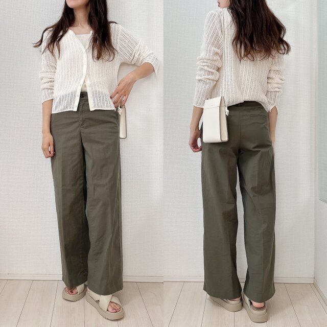 チノパン合わせも上品に