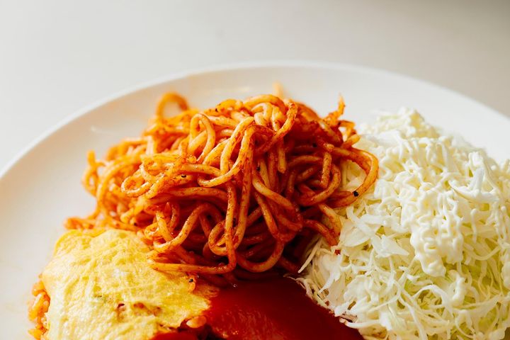 付け合わせのスパゲッティ