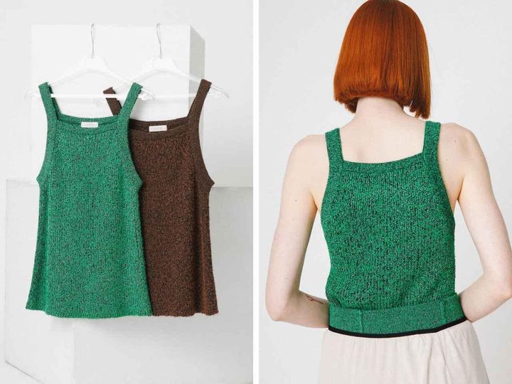 画像: 「mosa knit camisole」各￥11,000 出典：ラート