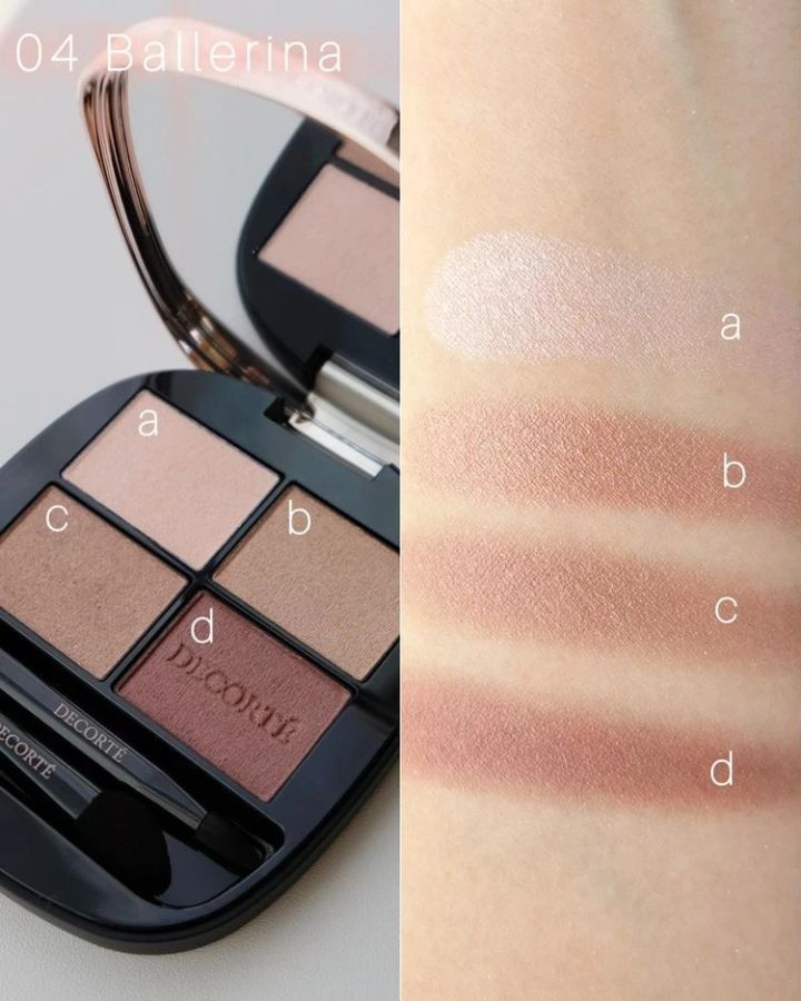 コスメデコルテ スキンシャドウ デザイニング パレット 04 Ballerina のスウォッチ