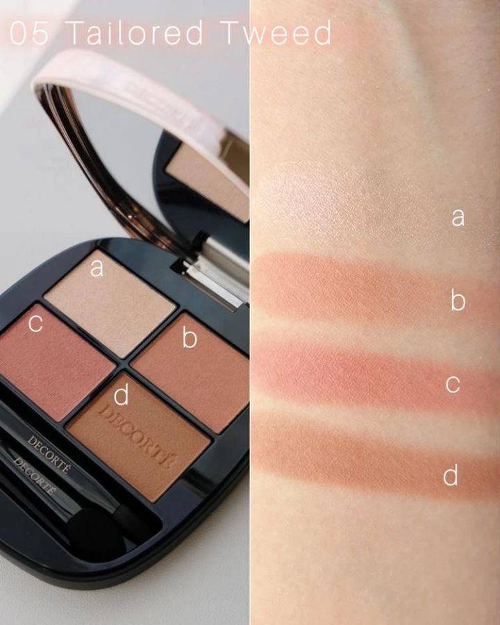 コスメデコルテ スキンシャドウ デザイニング パレット 05 Tailored Tweed のスウォッチ