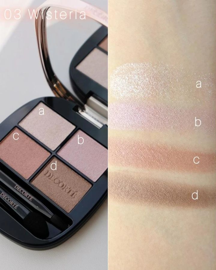 コスメデコルテ スキンシャドウ デザイニング パレット 03 Wisteria のスウォッチ