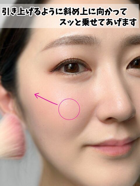 チーク 入れる位置