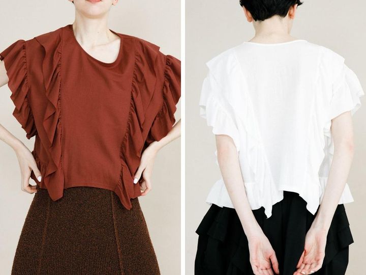画像: 「frill frill tee」各￥8,800 出典：ラート