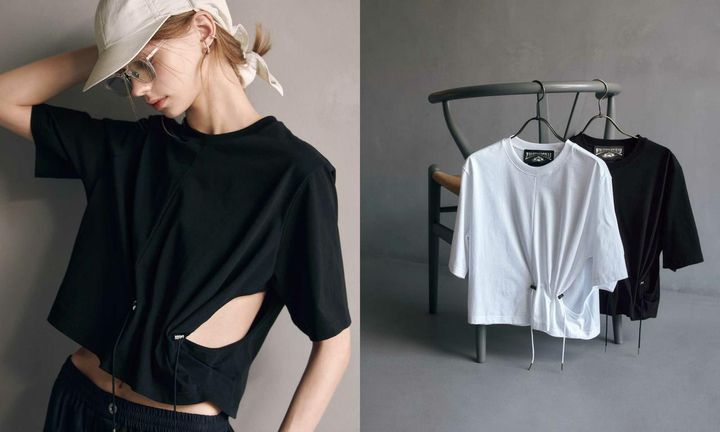 画像: 「PARIGOT別注 DRAWSTRING DETAIL SHORT SLEEVE TOP」各￥22,000【フォトコピュー】 出典：パリゴ