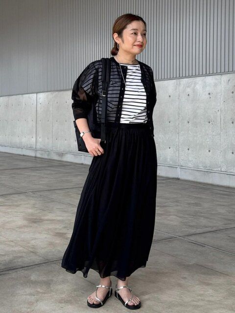 ボーダーTシャツコーデ4