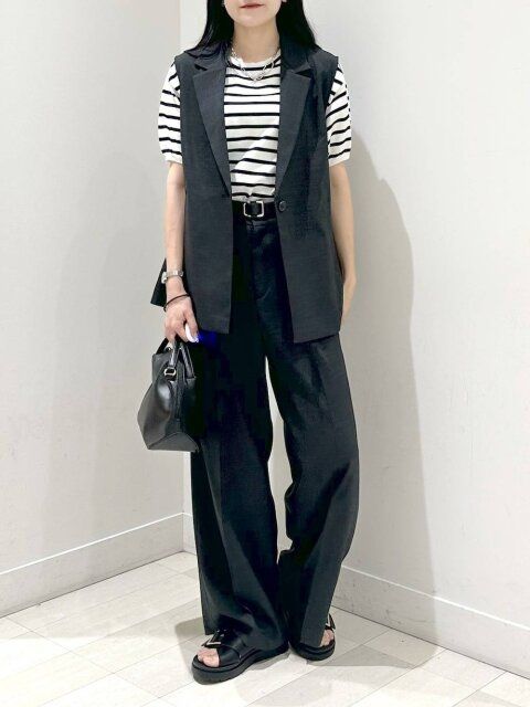 ボーダーTシャツコーデ1