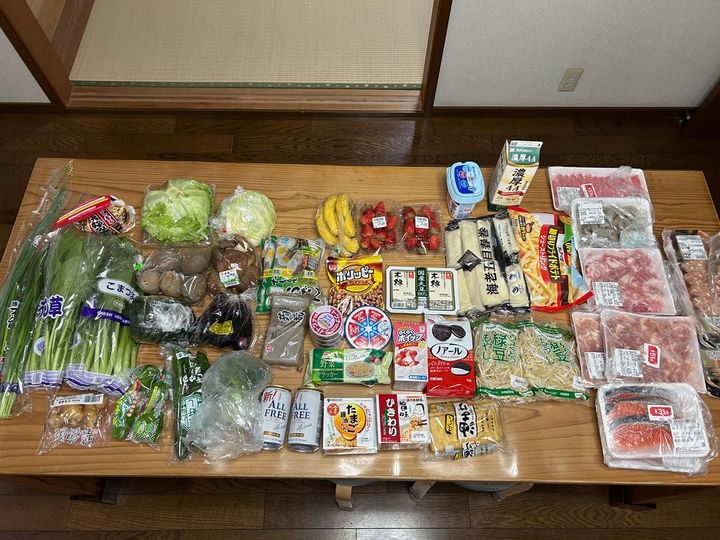 橋本家の1回の買い物品目