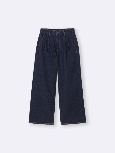 GUのデニムタックトラウザー