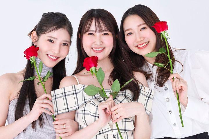 『バチェラー・ジャパン』シーズン6 参加者の（左から）石森美月季さん、辻本菜々子さん、小田美夢さん