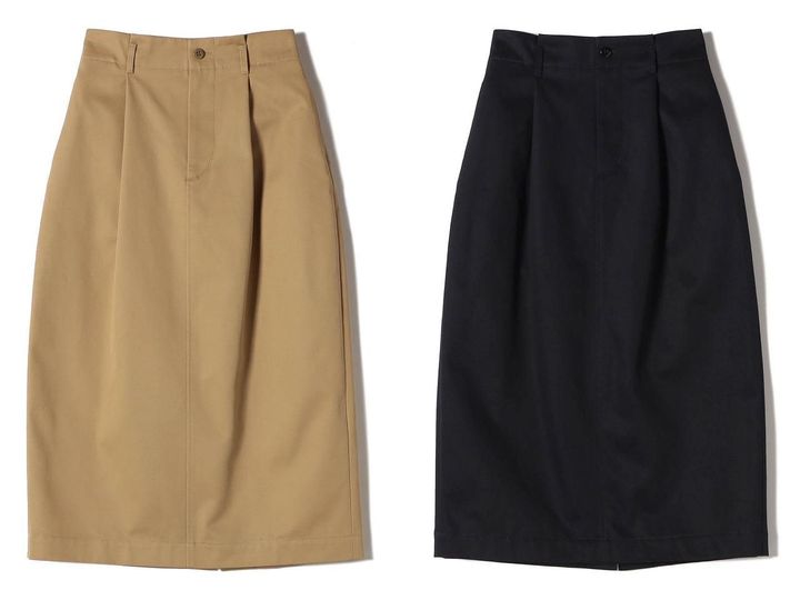 画像: 「コットン チノ コクーン スカート」各￥26,400【シップス プライマリー ネイビー レーベル】 出典：シップス