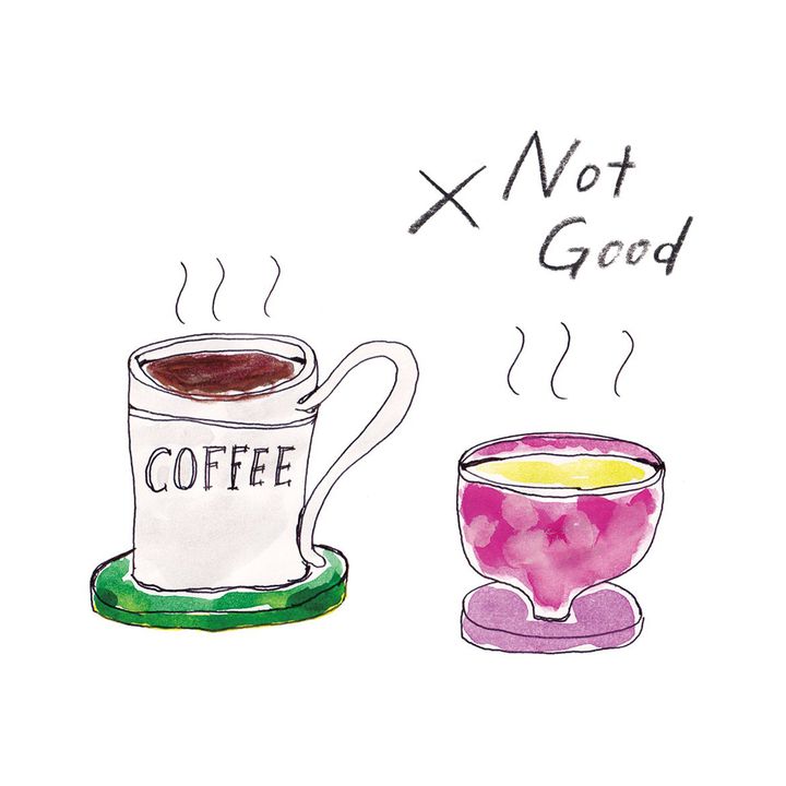 尿もれ対策法：カフェインを控えるの図