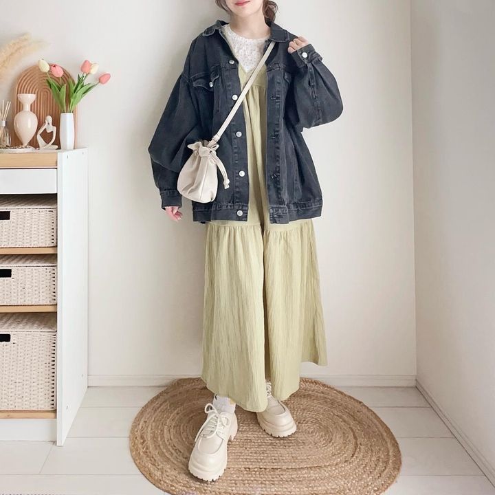 画像: 春はデニムジャケット合わせ