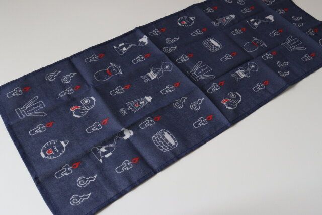 セリア 手ぬぐい風タオル おばけ柄