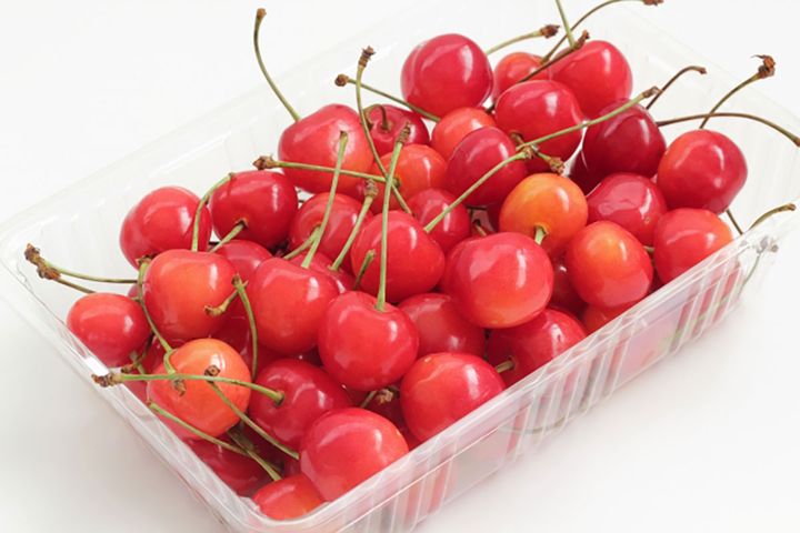 ▲日本の代表品種「佐藤錦」。大正時代に山形県の佐藤栄助氏が生み出したそう。