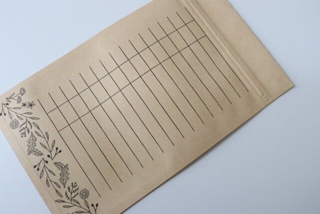 デザイン月謝袋ジッパータイプ7枚クラフト 裏面