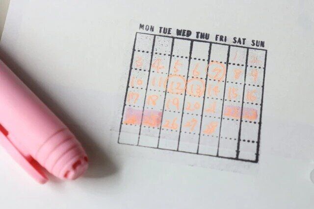 ダイソー ログスタンプ（カレンダー、フレーム） 使用例