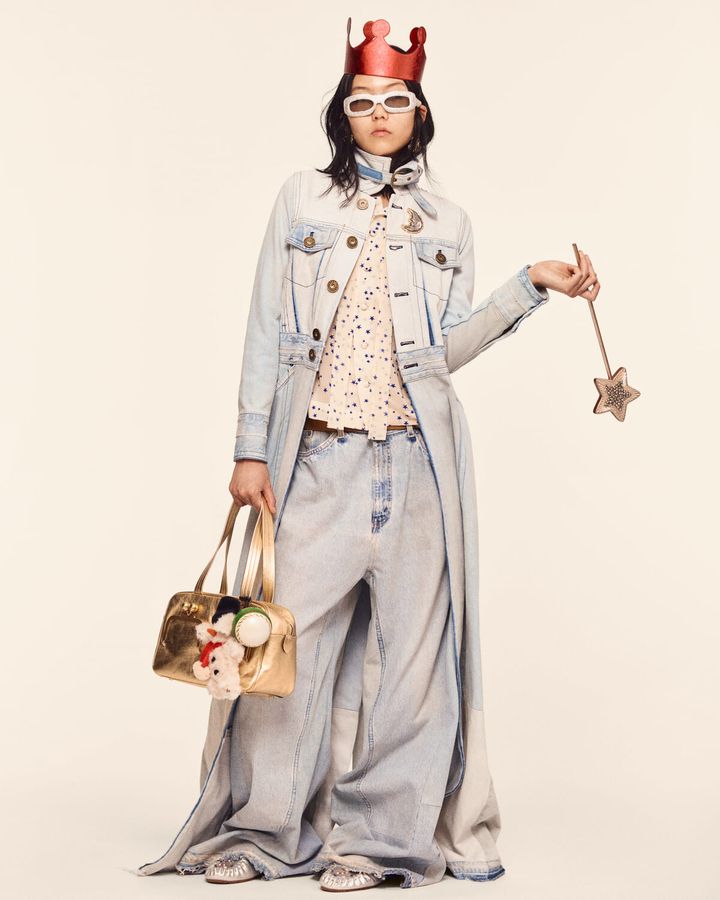 リメイクデニムのロングコート