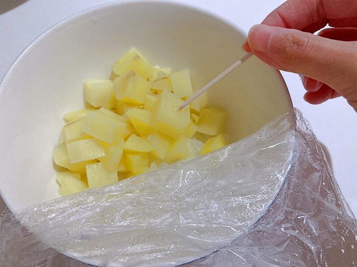 加熱後のじゃがいも